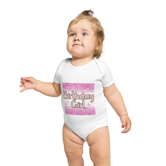 Birthday Girl Short Sleeve Baby Bodysuit, Baby Shower Gift, Infants Birthday Outfit, Cute Baby Clothing, Milestone Celebration
