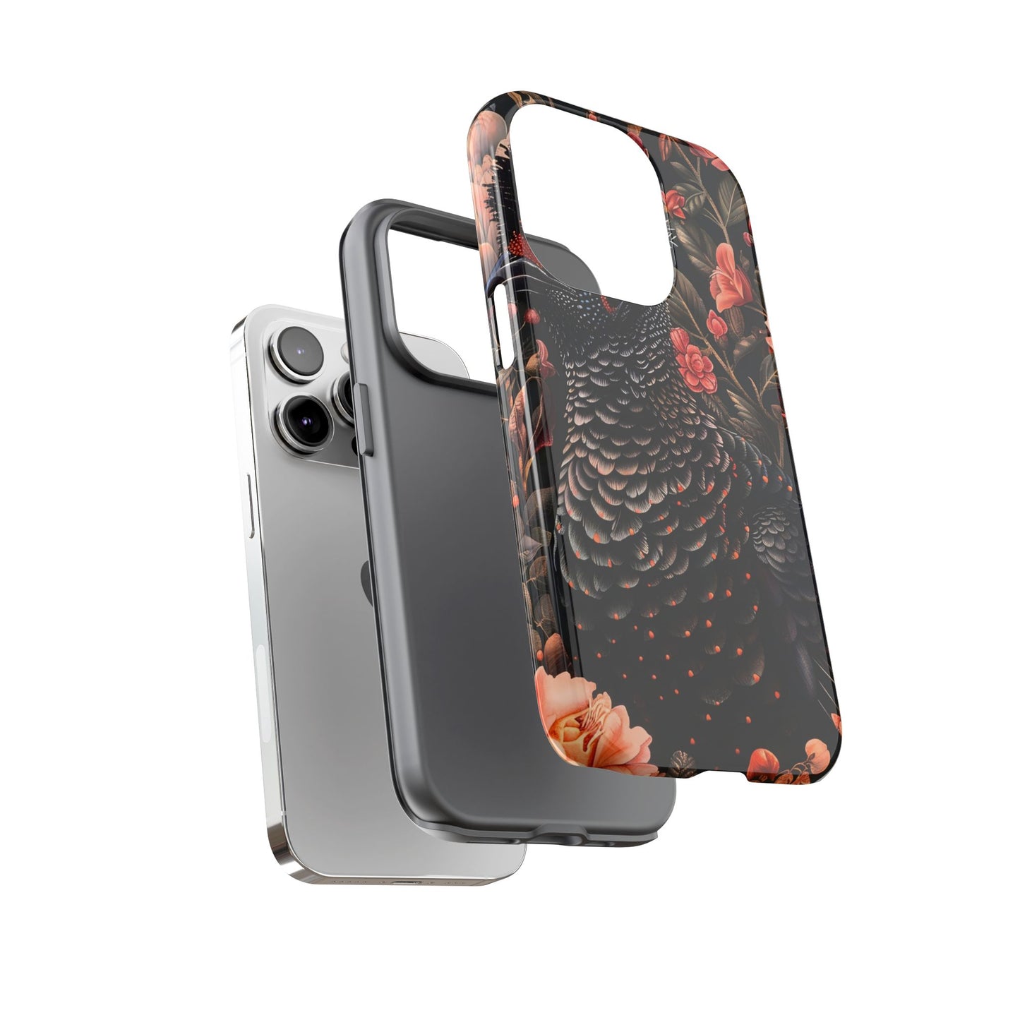 Tough Cases: Floral Design Phone Case, Stylish Protection for Your Phone, Unique Gift for Bird Lovers, Vibrant Floral Art, [...]