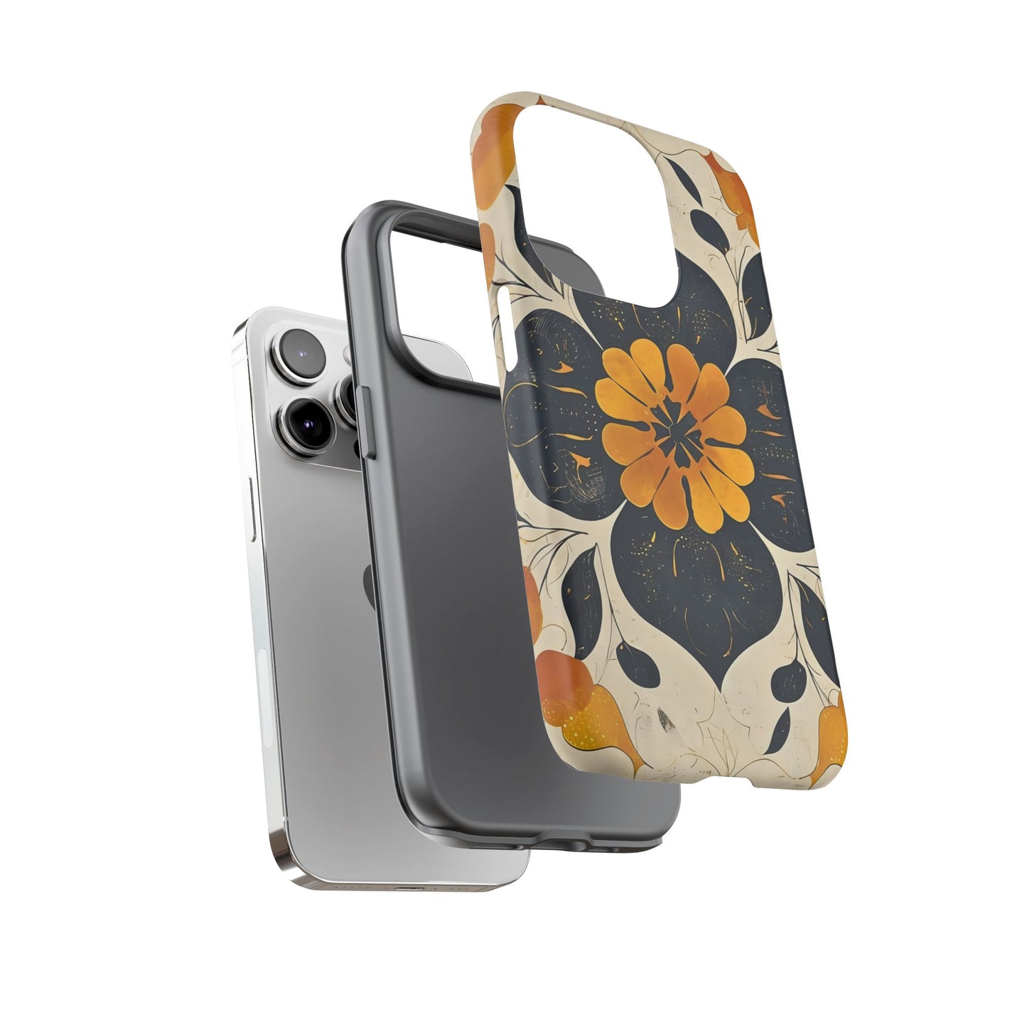 Floral Phone Case - Tough Cases, Botanical iPhone Cover, Vintage Flower Design, Durable Smartphone Protection, Unique Gift Idea