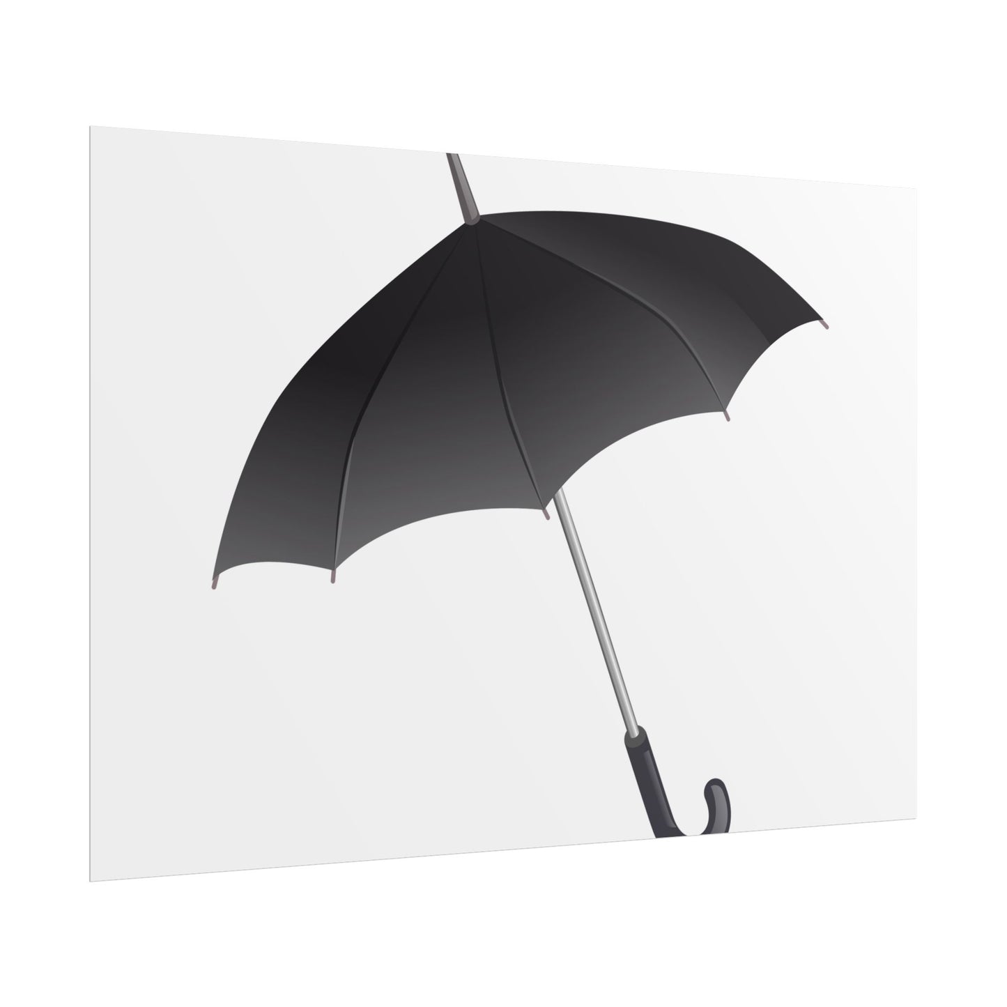 Minimalist Umbrella Wall Art, Chic Home Decor Print, Stylish Poster, Rental Friendly Artwork, Black Umbrella Decor