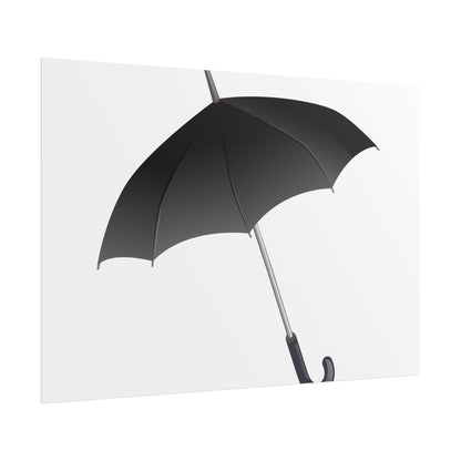 Minimalist Umbrella Wall Art, Chic Home Decor Print, Stylish Poster, Rental Friendly Artwork, Black Umbrella Decor