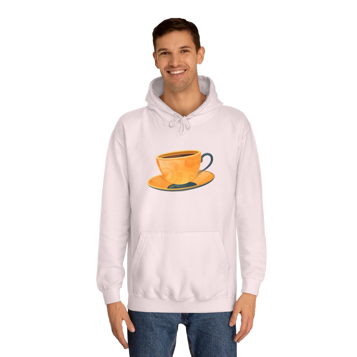 Unisex College Hoodie - Elegant British Tea Cup