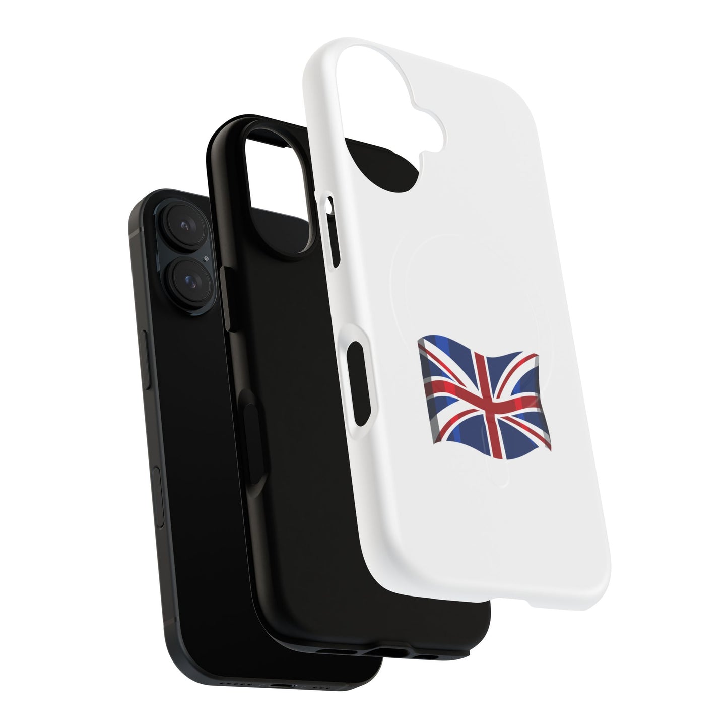 Durable Magnetic Phone Case, UK Flag Design, Protective Cover for iPhone, Stylish Gift for Travelers, Customizable Design