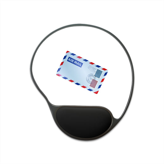 Vintage Air Mail Mouse Pad with Wrist Rest | Computer Accessory for Home Office, Gamer Gift, Work from Home Essentials, Retro Decor