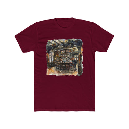 London Pub Interior Trendy Unisex Cotton Crew Tee