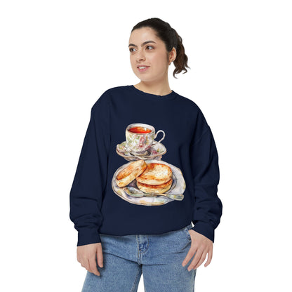 Unisex Garment-Dyed Sweatshirt - Pomp and Plate - Traditional Royal British Meals