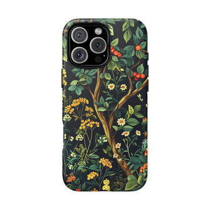 Floral iPhone Case, Nature Inspired Tough Case, Botanical Phone Cover, Eco-Friendly Gift, Unique Floral Design