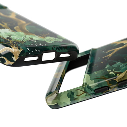 Forest Green Phone Case, Nature-Inspired Tough Cases, Eco-Friendly Gift, Outdoor Lover Accessory, Unique Phone Cover