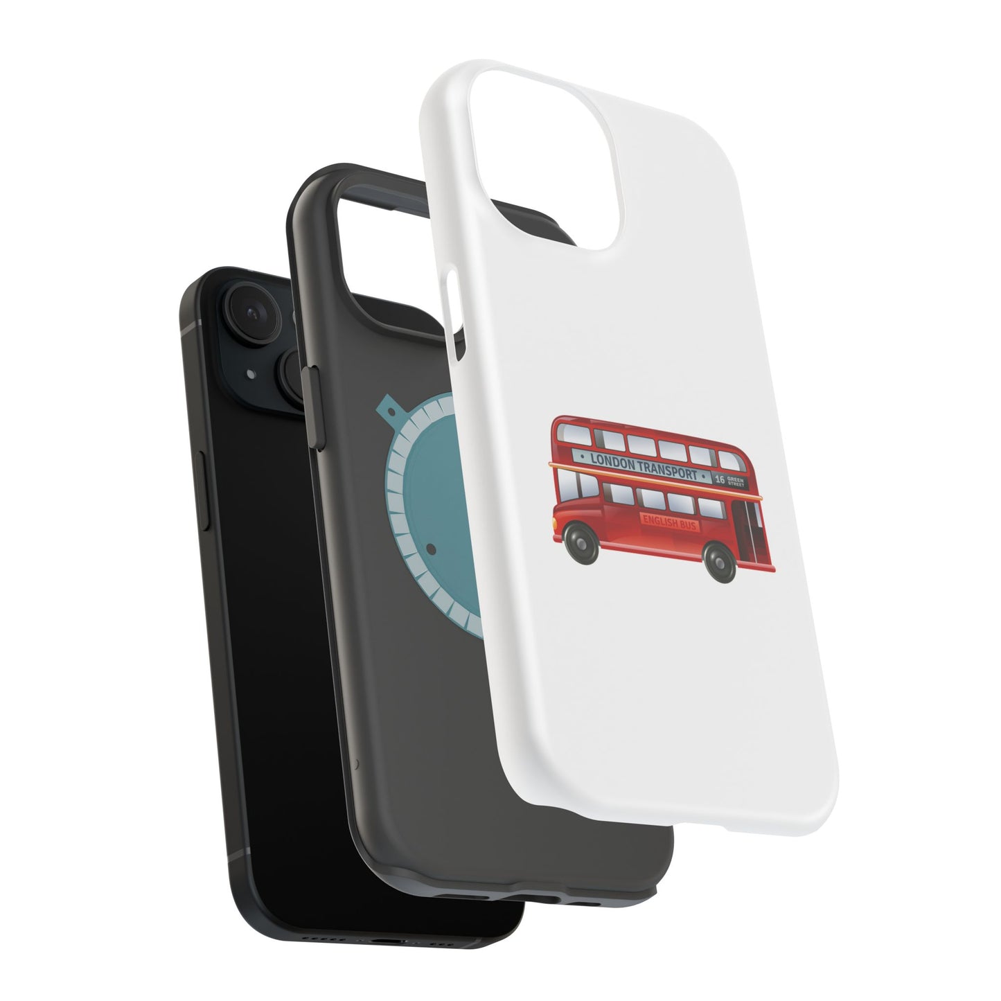 Red Double-Decker Bus Phone Case, London-Themed Tough Covers for Travelers, Unique Gifts for London Lovers, Durable Mobile [...]