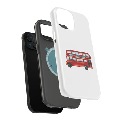 Red Double-Decker Bus Phone Case, London-Themed Tough Covers for Travelers, Unique Gifts for London Lovers, Durable Mobile [...]