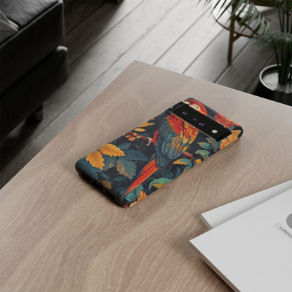Vibrant Parrot Phone Case - Tough, Stylish, Nature-Inspired, Tropical, Wildlife, Perfect Gift, Summer Vibes