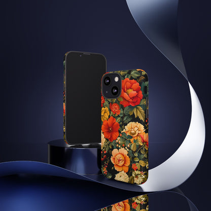 Floral Phone Case, Tough Cases, Decorative Tech Accessories, Gift for Her, Nature Lover Gift, Boho Style Case, Spring Floral Cover