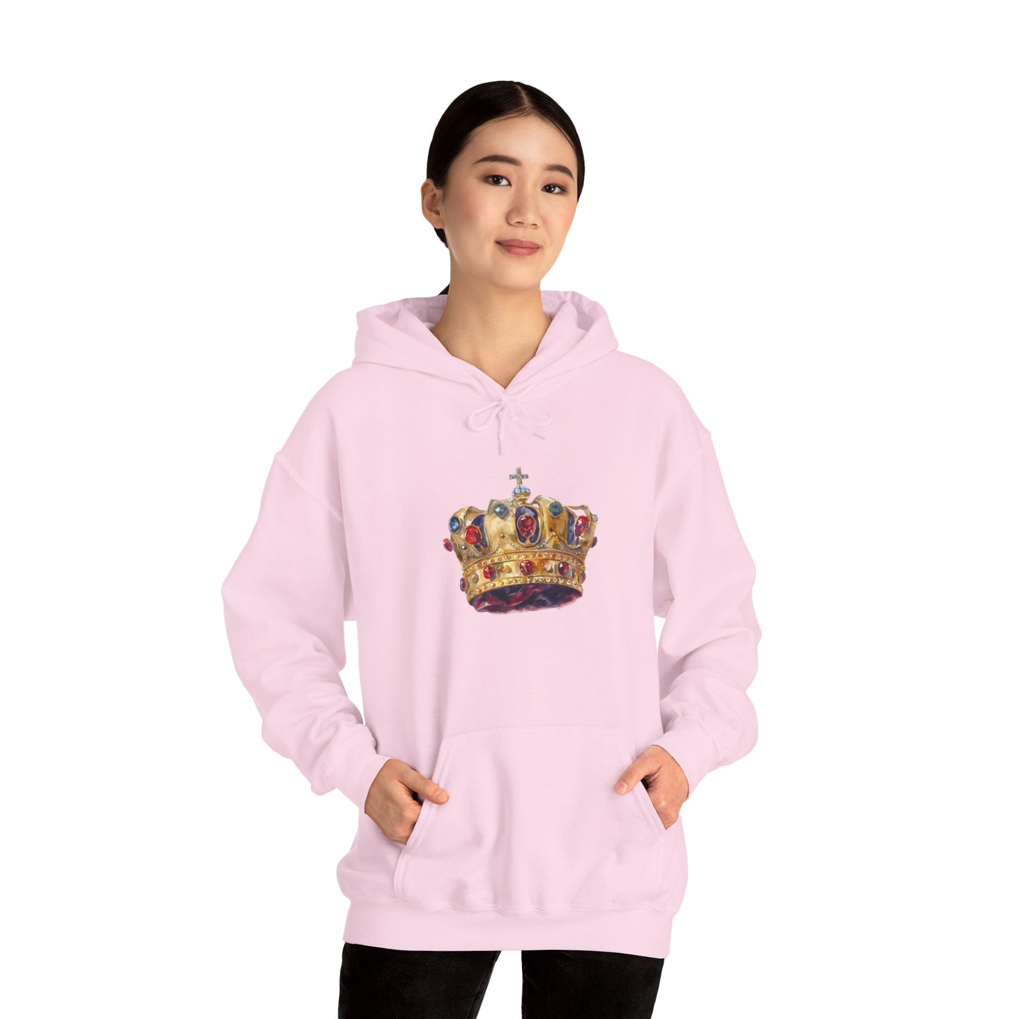Unisex Heavy Blend™ Hooded Sweatshirt - British Royal Crown - Symbol of Regal Elegance and Authority