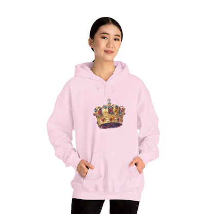 Unisex Heavy Blend™ Hooded Sweatshirt - British Royal Crown - Symbol of Regal Elegance and Authority
