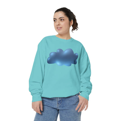 Unisex Garment-Dyed Sweatshirt - Serene Cloudscape - Dreamy Cloud Design