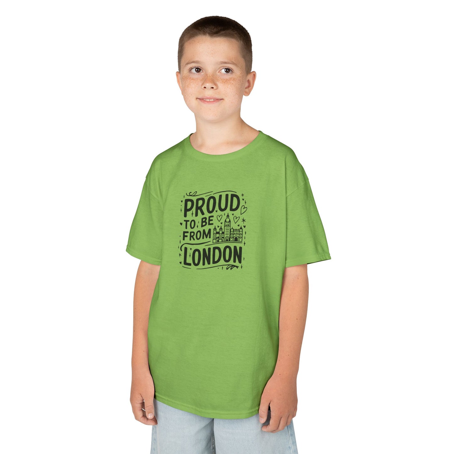 Kids Tee -  Proud to Be From London - Fun Graphic Cotton Shirt