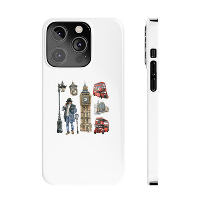 London-Themed Slim Phone Cases, Stylish Tech Accessories, Gifts for Travelers, Unique Mobile Covers, Trendy Phone Protection