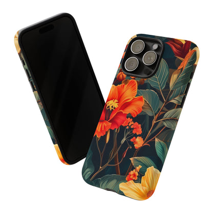 Tough Floral Phone Case | Tropical Vibe, Gift for Nature Lovers, Summer Beach Accessory, Floral Pattern, Trendy Phone Accessories