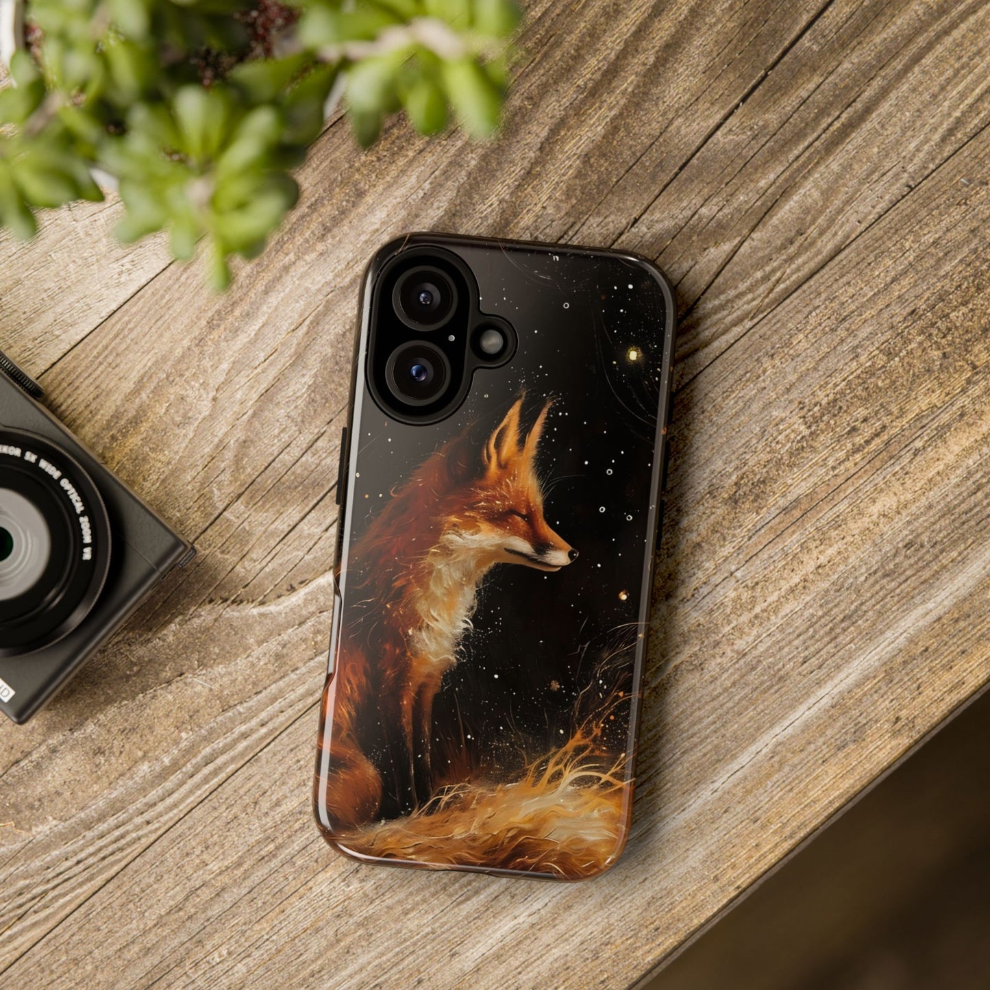 Phone Case with Artistic Fox Design, Cozy Gift for Nature Lovers, Cute Animal Case for Holiday, Unique Decorative Cover