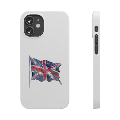 British Flag Slim Phone Case, UK Phone Cover, Patriotic Gift, Mobile Case for Travelers, England Accessories