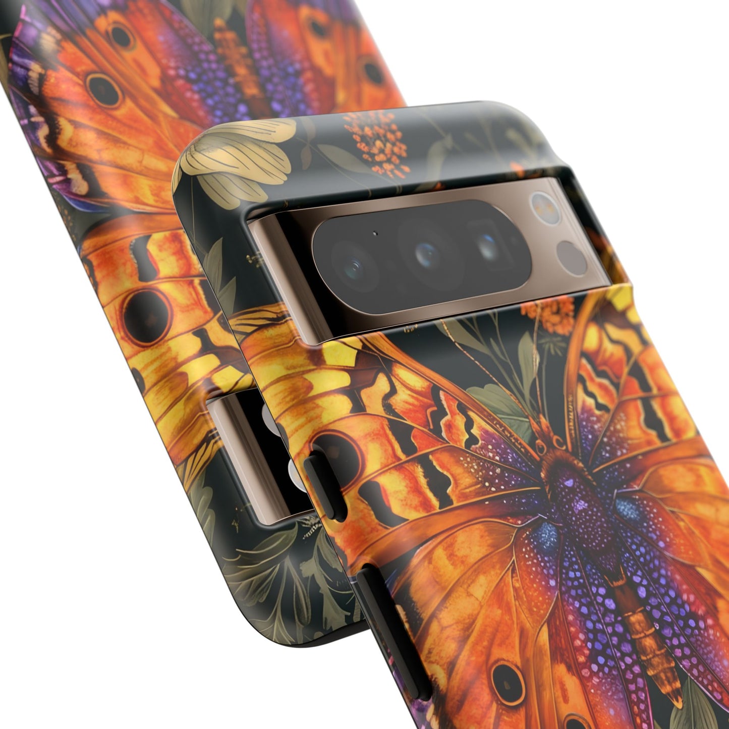 Butterfly Phone Case, Tough Cases for Nature Lovers, Vibrant Floral Design, Gift for Her, Cute Phone Accessories, Butterfly Artwork