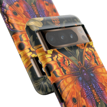 Butterfly Phone Case, Tough Cases for Nature Lovers, Vibrant Floral Design, Gift for Her, Cute Phone Accessories, Butterfly Artwork