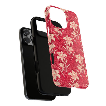 Floral Tough Phone Case - Durable, Stylish Accessory, Perfect Gift for Her, Floral Pattern, Customizable, Ideal for Daily Use
