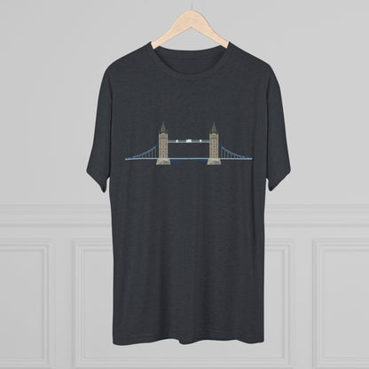 Tower Bridge - Iconic London Trendy Unisex Tri-Blend Crew Tee