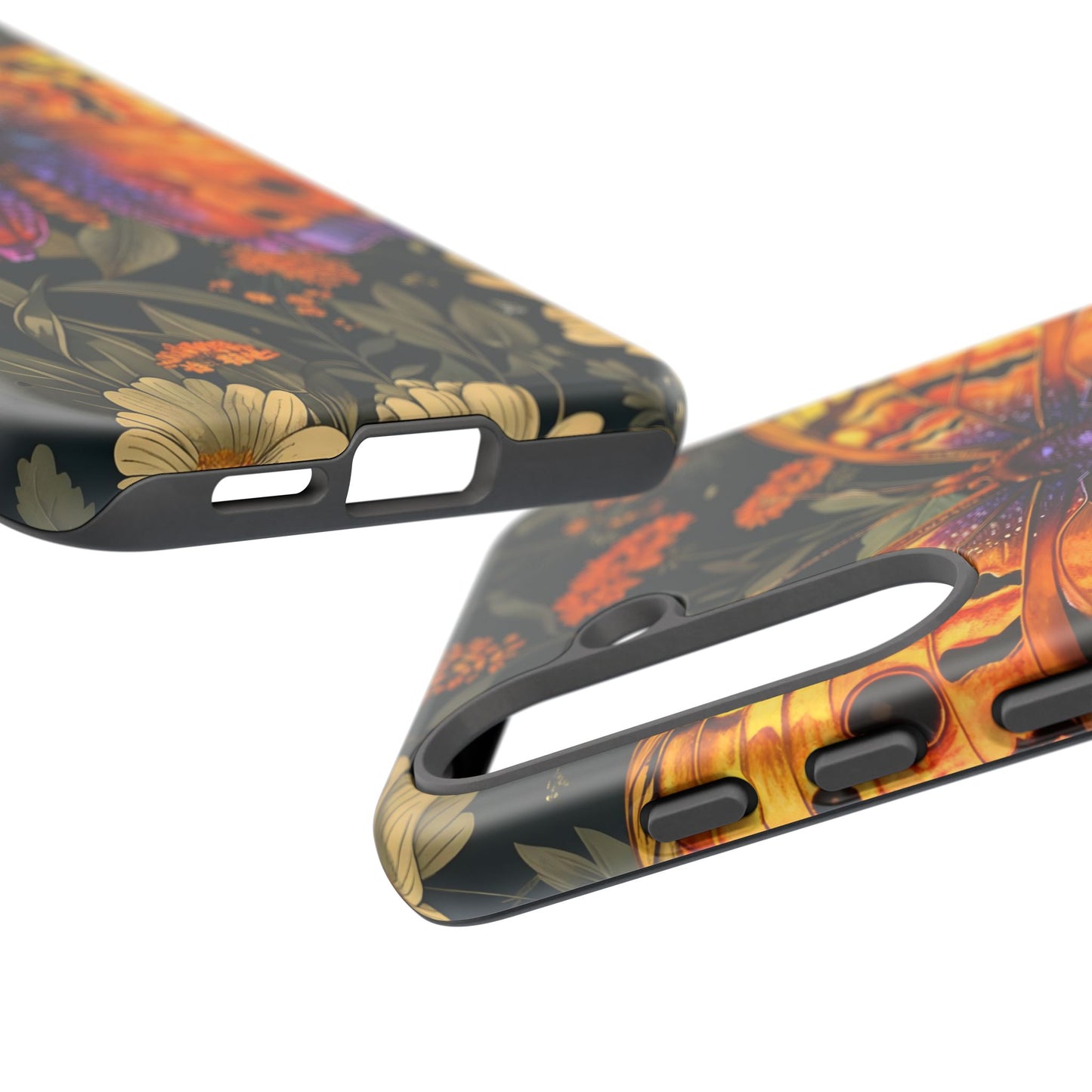 Butterfly Phone Case, Tough Cases for Nature Lovers, Vibrant Floral Design, Gift for Her, Cute Phone Accessories, Butterfly Artwork