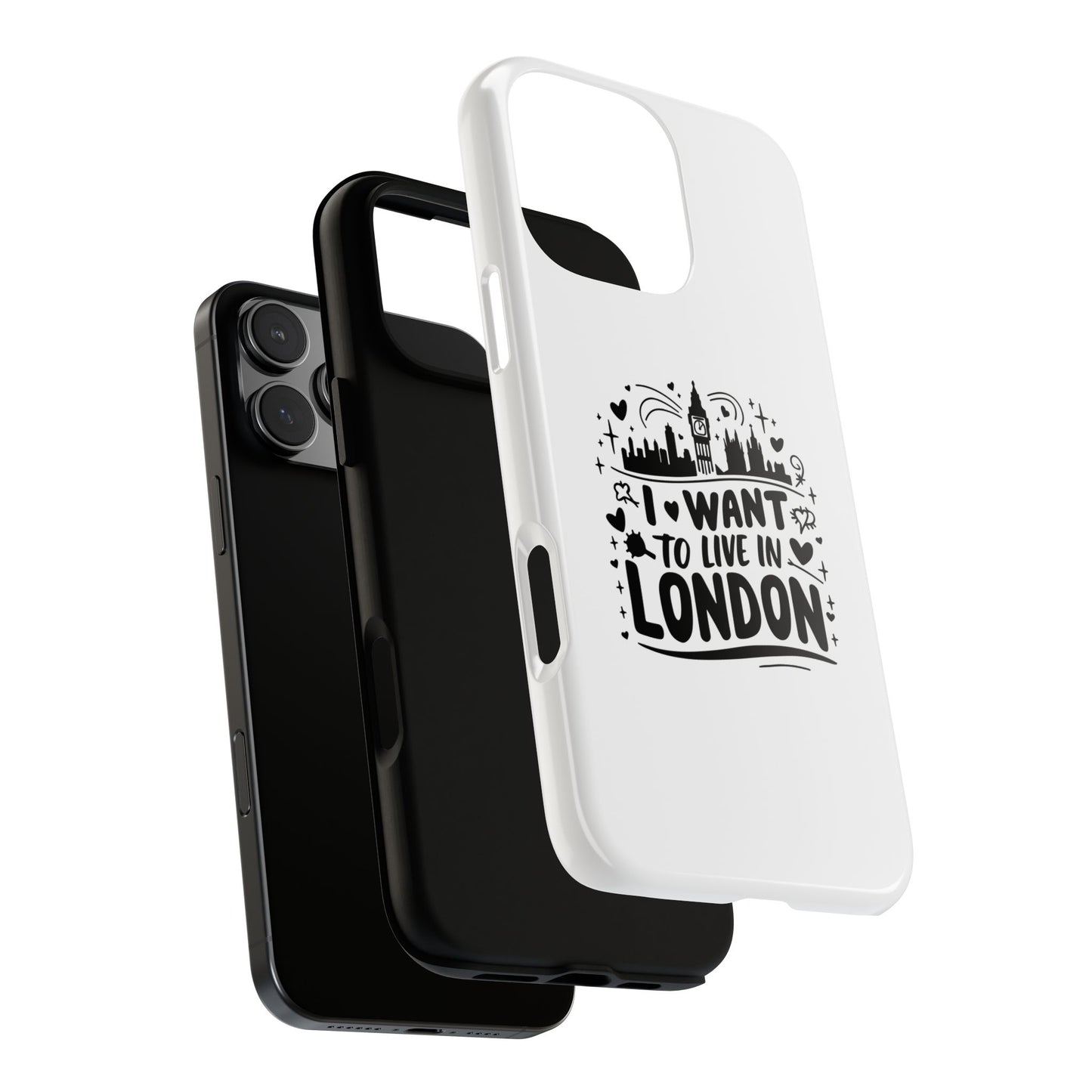 London-Themed Tough Phone Case - Chic & Stylish Protection