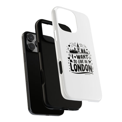 London-Themed Tough Phone Case - Chic & Stylish Protection