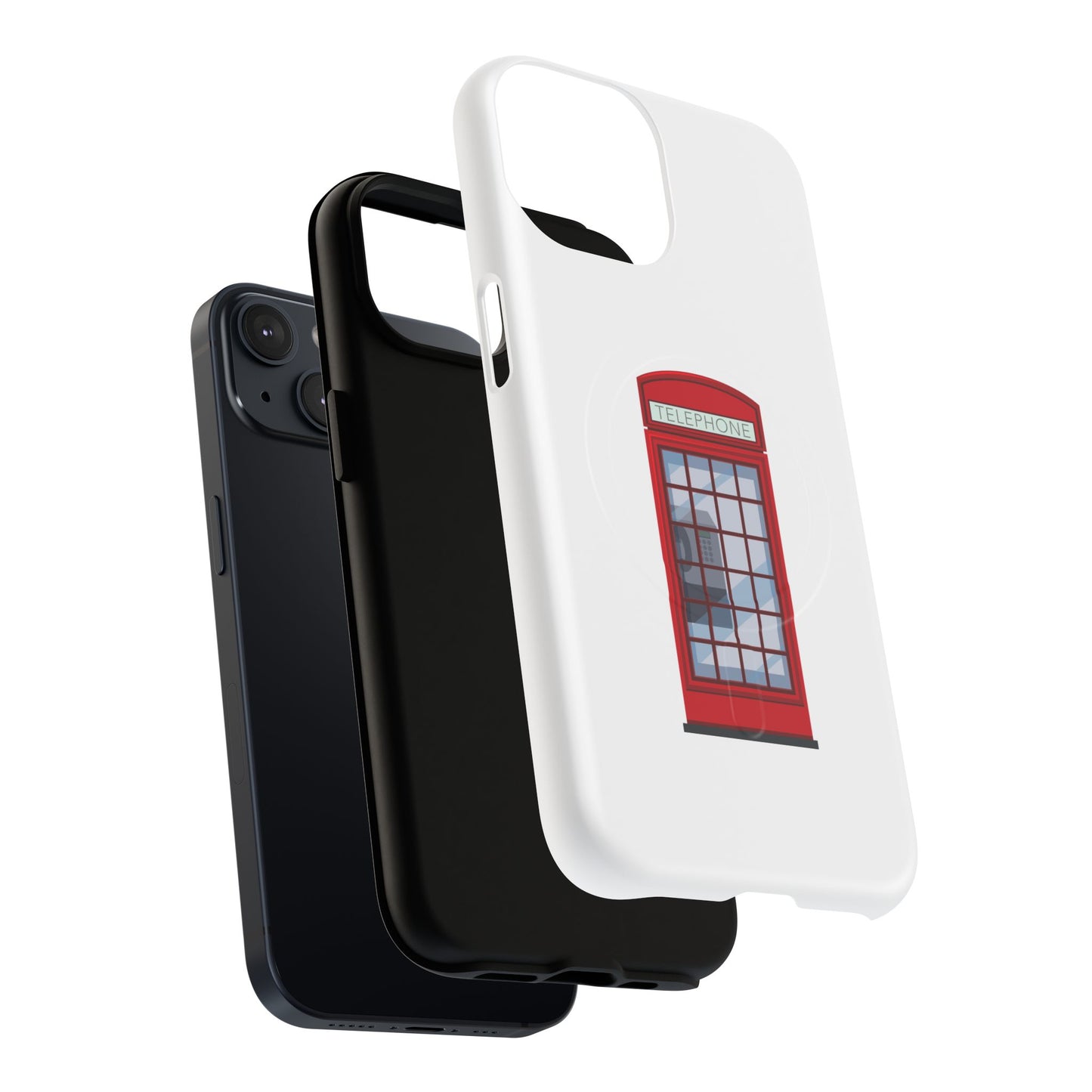 Vintage Phone Booth Magnetic Case, Tough Phone Cover, Unique Gift for Travelers, Retro Phone Accessories, Fun Custom Case