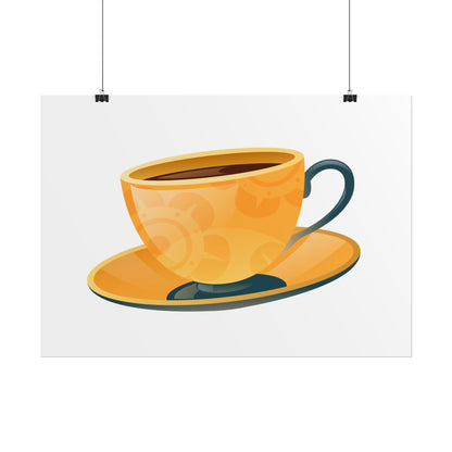 Coffee Lovers Rolled Posters, Cute Coffee Art, Kitchen Decor, Coffee Shop Print, Gift for Coffee Enthusiasts