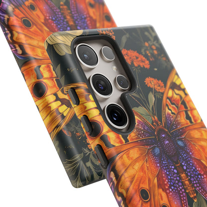 Butterfly Phone Case, Tough Cases for Nature Lovers, Vibrant Floral Design, Gift for Her, Cute Phone Accessories, Butterfly Artwork
