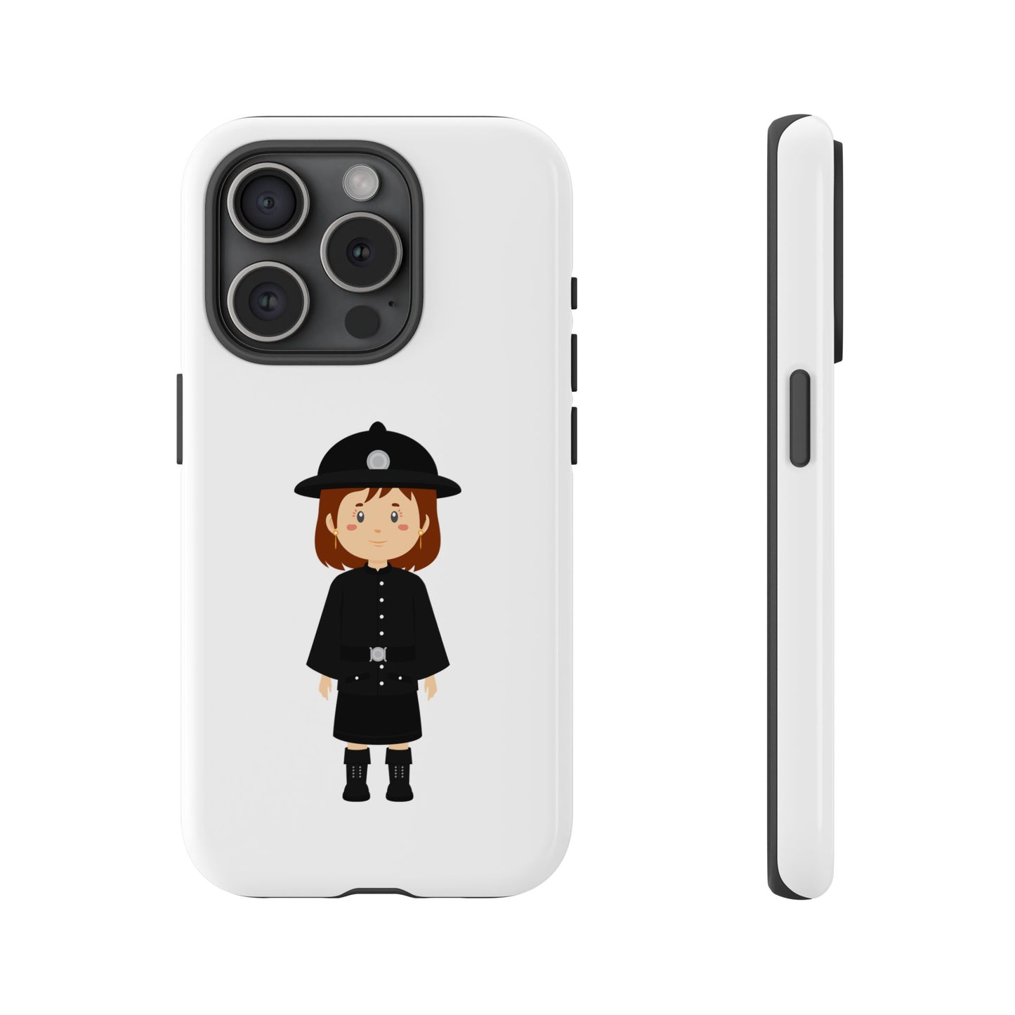 Cute Police Officer Phone Case, Tough Protective Cover, Gifts for Police Lovers, Customizable Phone Case, Unique Design