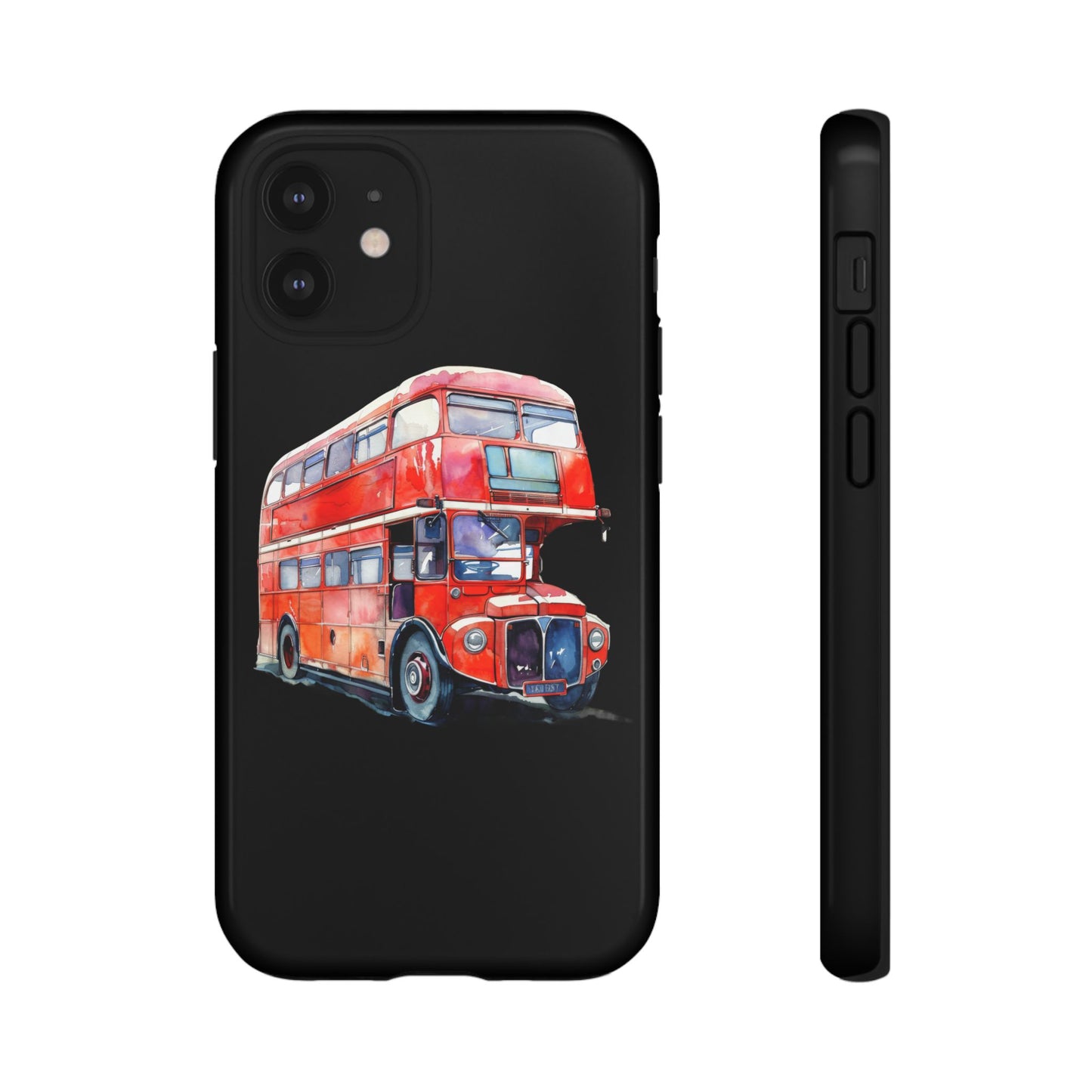 London Bus Phone Case, Tough iPhone Cover, Unique Gift for Travelers, Vintage Style Accessories, Holiday Present Idea