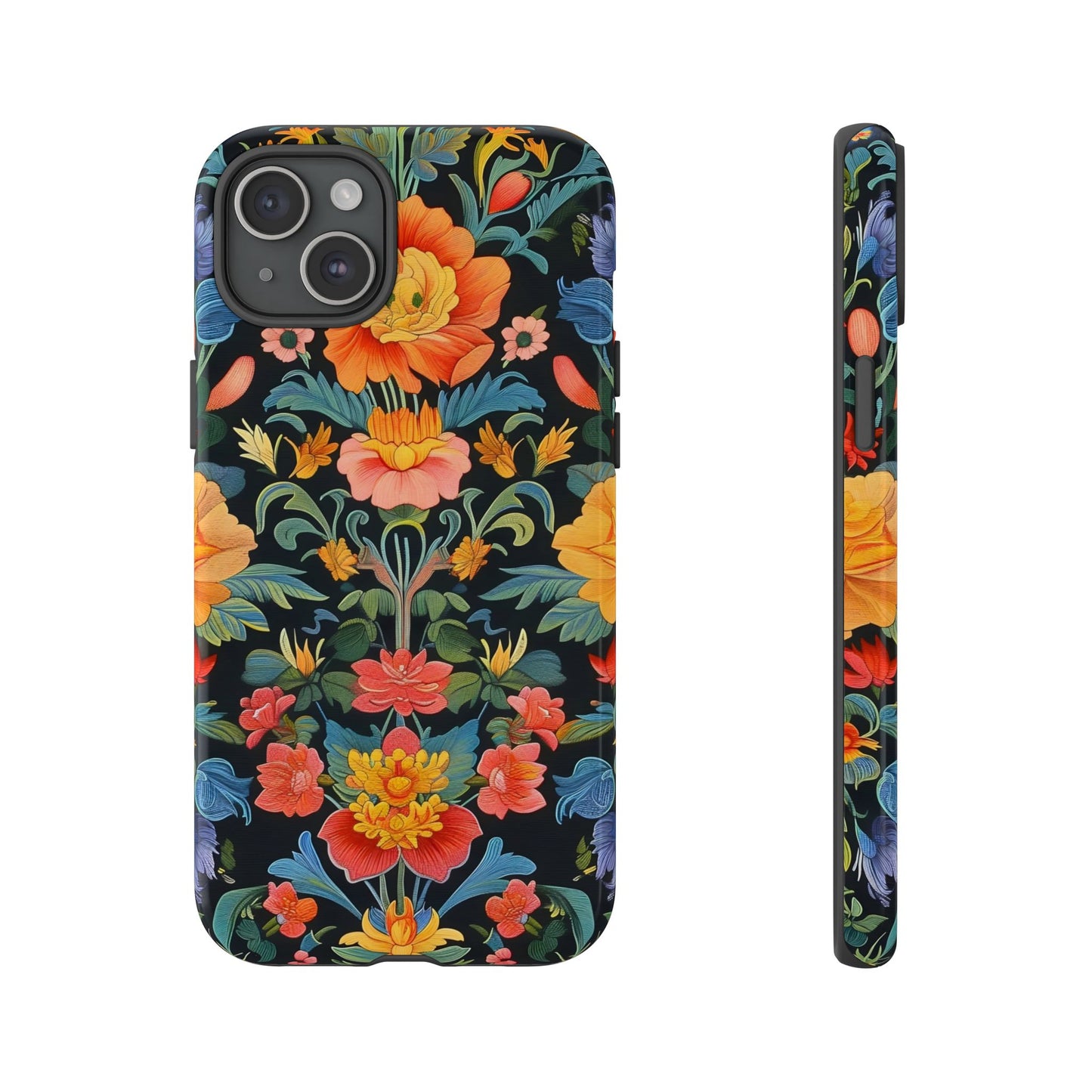 Floral Phone Case - Vibrant Flower Pattern, Tough Case for iPhone, Samsung, Aesthetic Gift, Flower Lover Accessory