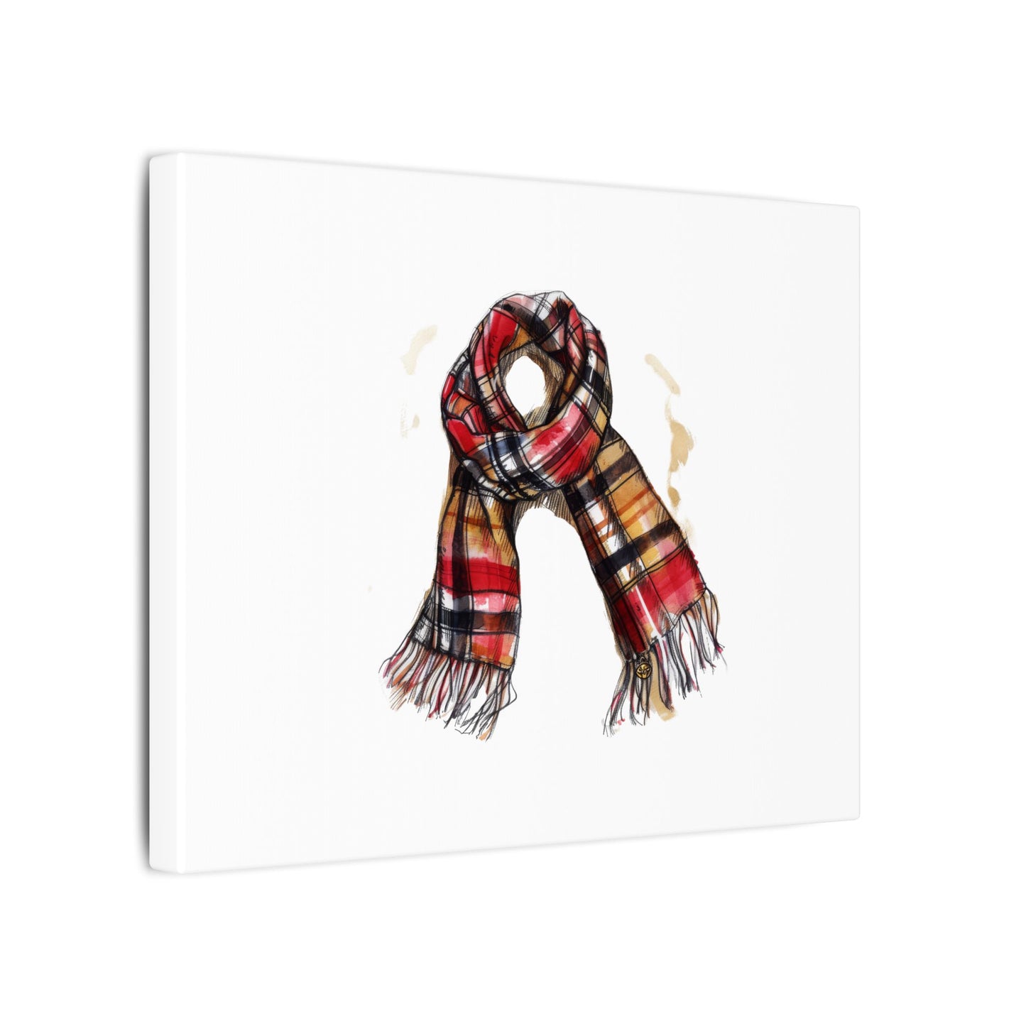 Autumn Scarf Canvas Art Print | Cozy Home Décor, Gift for Fall Lovers, Seasonal Wall Art, Unique Interior Design
