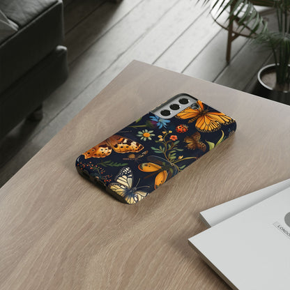 Nature-Inspired Phone Case | Floral Butterfly Design, Tough Phone Cover, Gift for Nature Lovers, Cute Butterfly Case, Home Decor