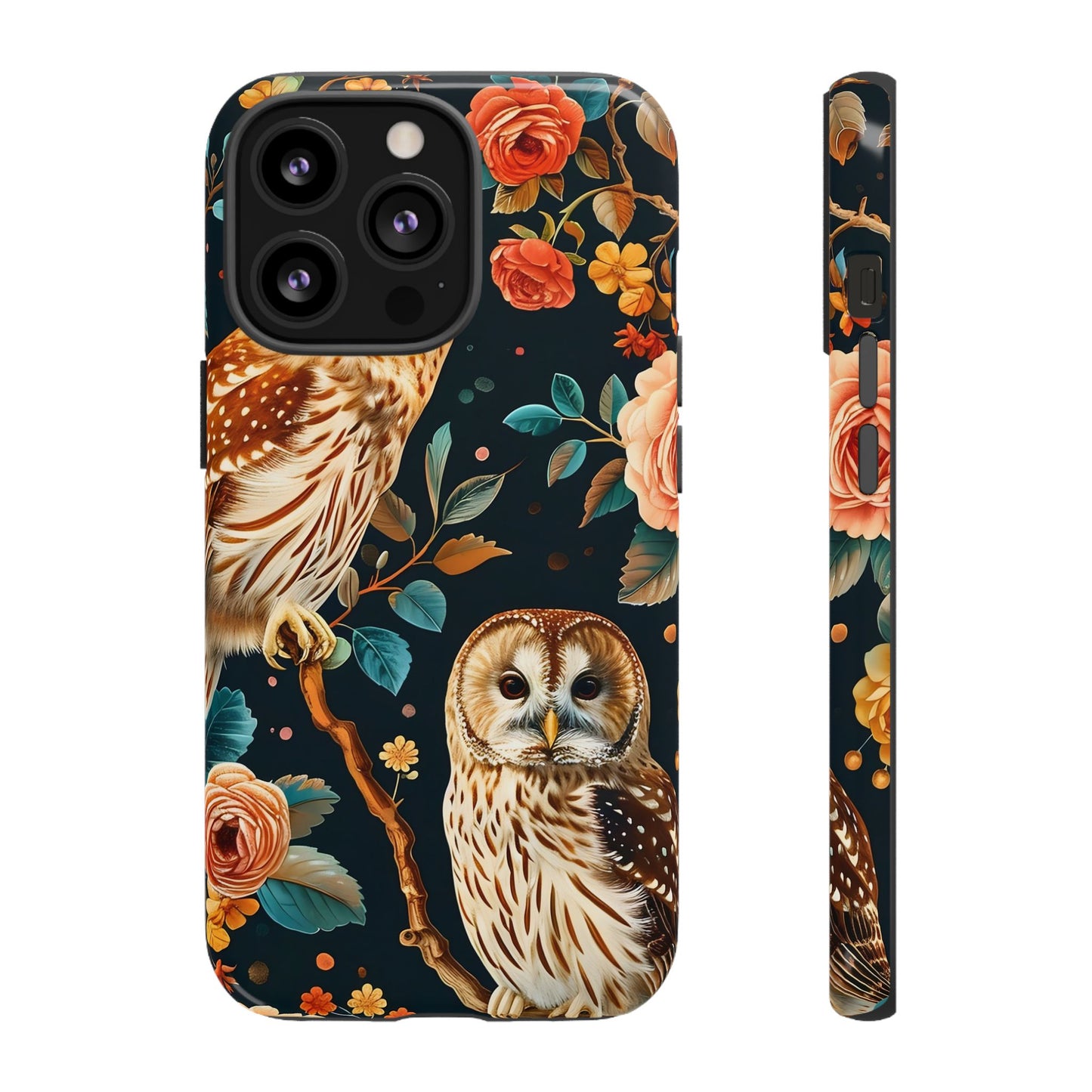 Owl Phone Case with Floral Design, Tough Phone Cover for Nature Lovers, Gift for Bird Enthusiasts, Stylish Protection for Smartphones, [...]