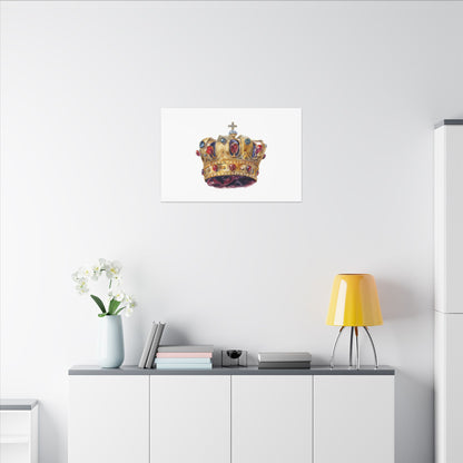 Crown Art Print, Royal Wall Decor, Matched for Home or Office, Gift for Art Lovers, Unique Royalty Artwork
