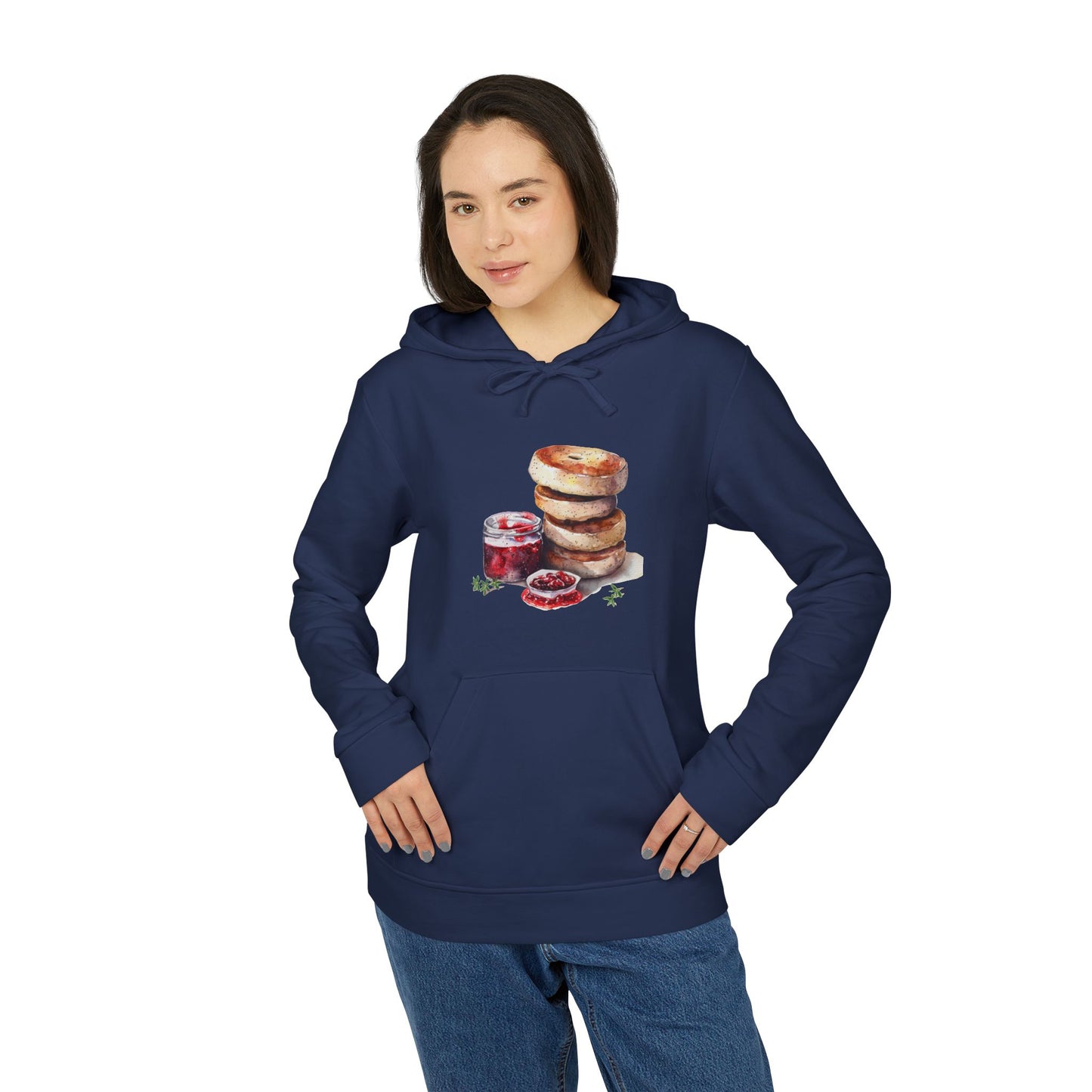 adidas Unisex Fleece Hoodie - Elegance on a Plate - British Royal Dining