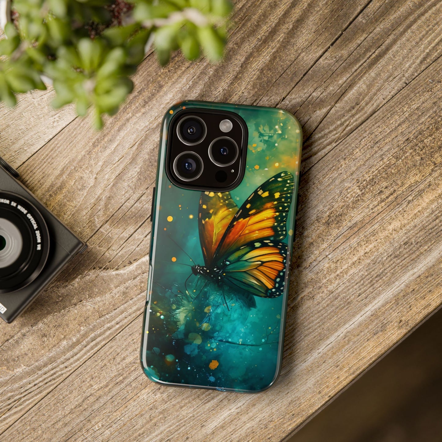 Colorful Butterfly Phone Case, Tough Cases for iPhone and Samsung, Cute Tech Accessories, Nature Lovers Gift, Vibrant Floral Design