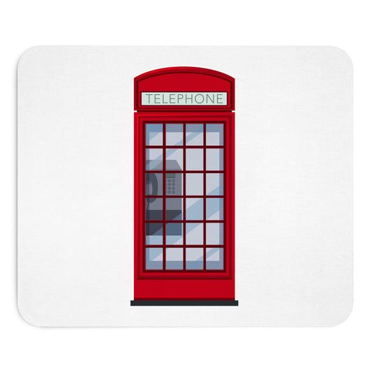 Charming Telephone Box Mouse Pad, Cute Desk Accessory, Office Decor, Gift for Travelers, British Theme, Work Station Essential