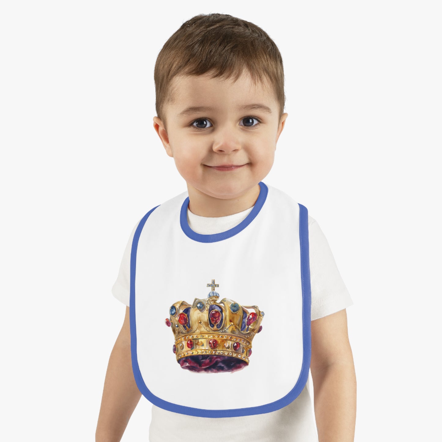 Crown Baby Bib | Royal Infant Feeding Bib, Baby Shower Gift, Cute Toddler Bib, Crown Design Bib, Unisex Bib for Newborns
