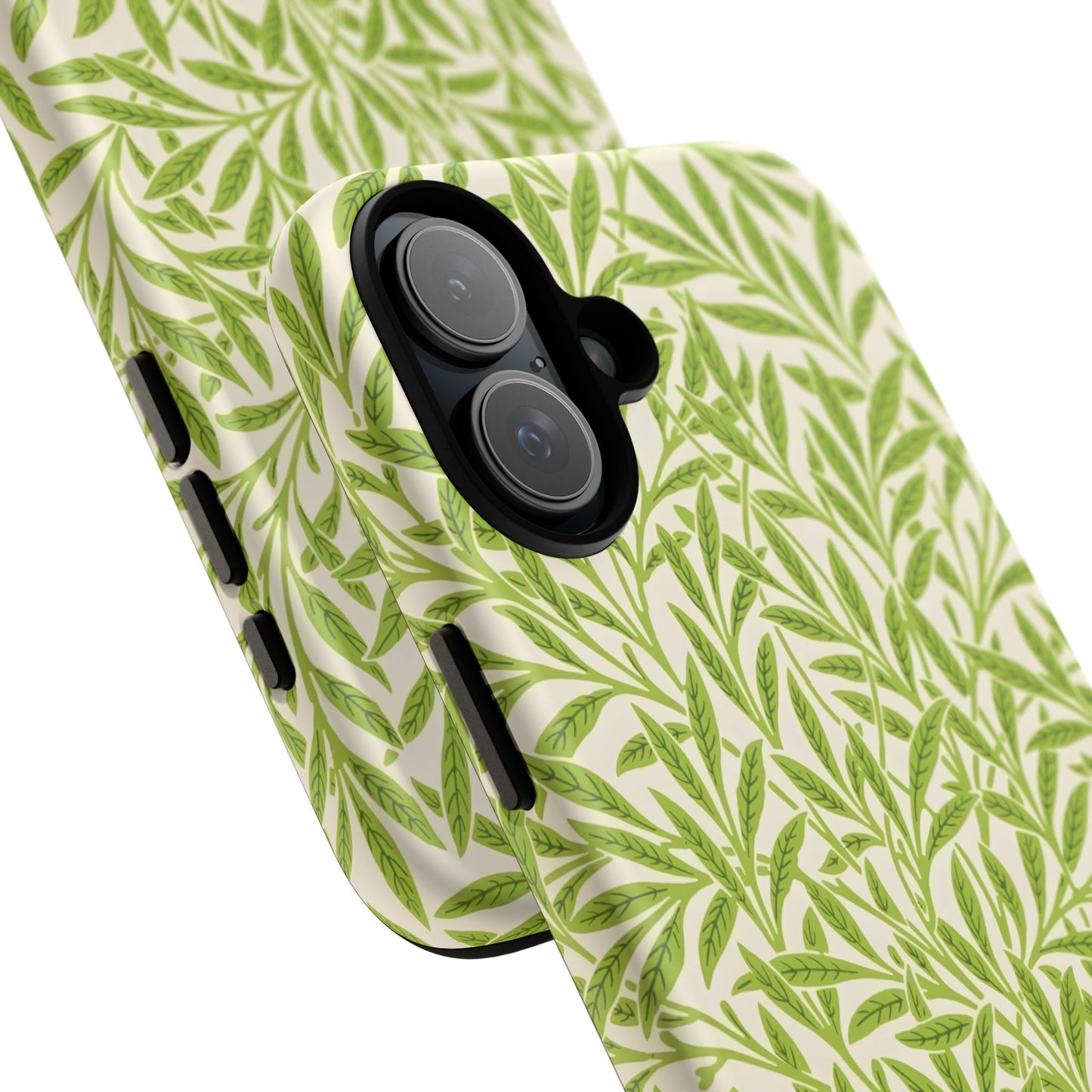 Green Leaf iPhone Case, Tough Cases, Botanical Phone Protection, Eco-Friendly Cover, Nature Lover Gift, Trendy Cell Phone Accessory