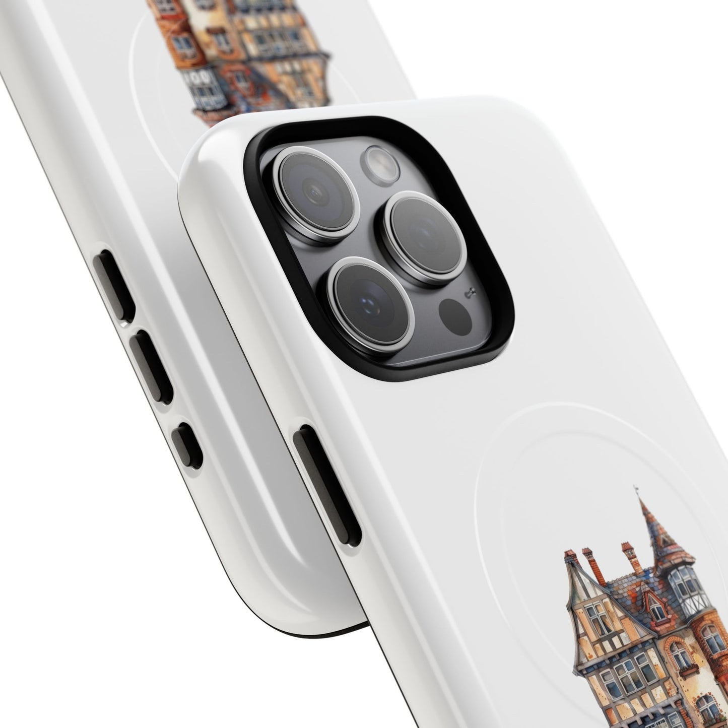 Artistic Magnetic Phone Case | Tough Protective Cover for iPhones | Unique House Design | Gift for Homeowners & Tech Lovers