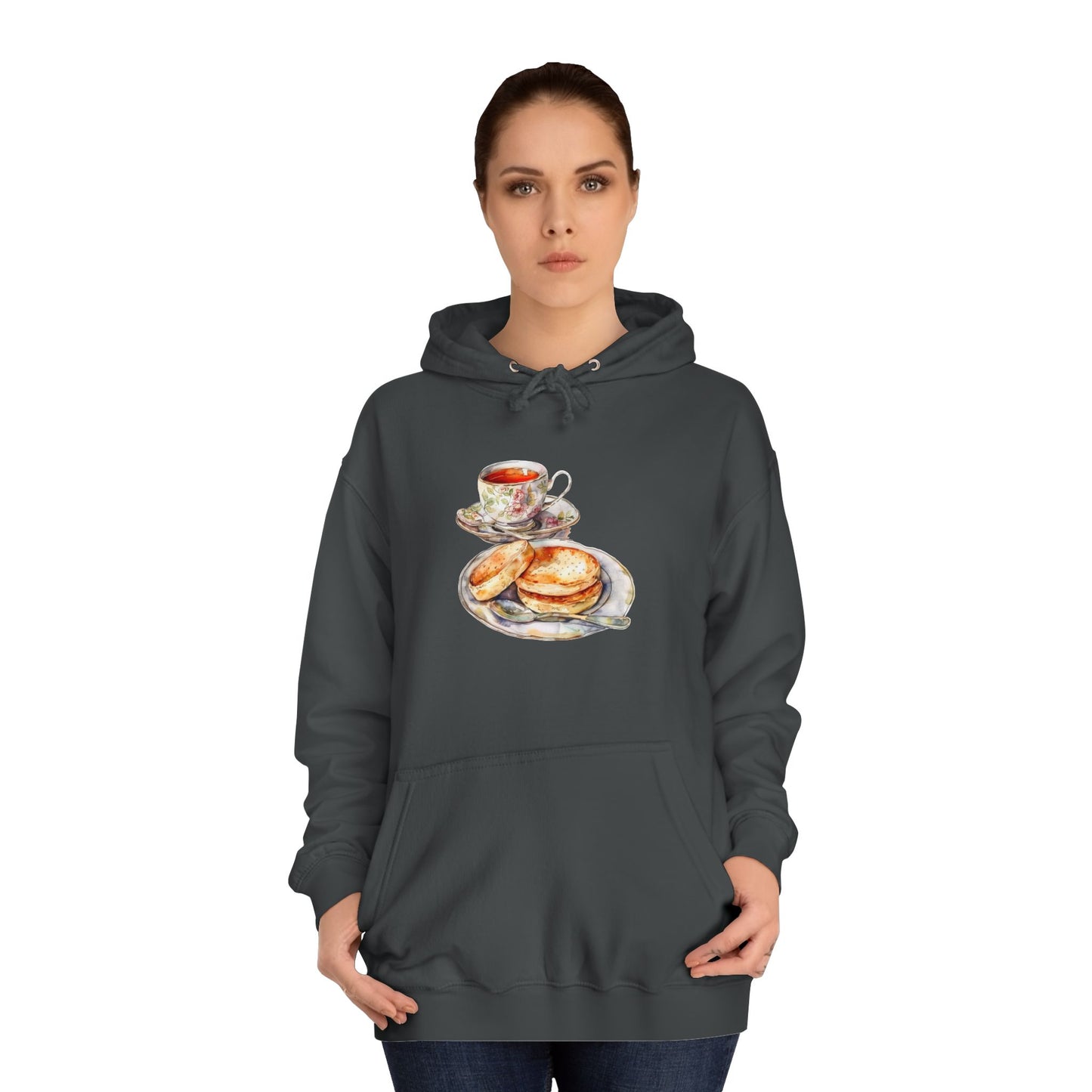 Unisex College Hoodie - Pomp and Plate - Traditional Royal British Meals