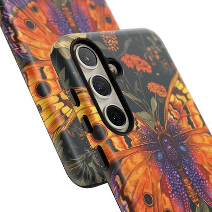 Butterfly Phone Case, Tough Cases for Nature Lovers, Vibrant Floral Design, Gift for Her, Cute Phone Accessories, Butterfly Artwork