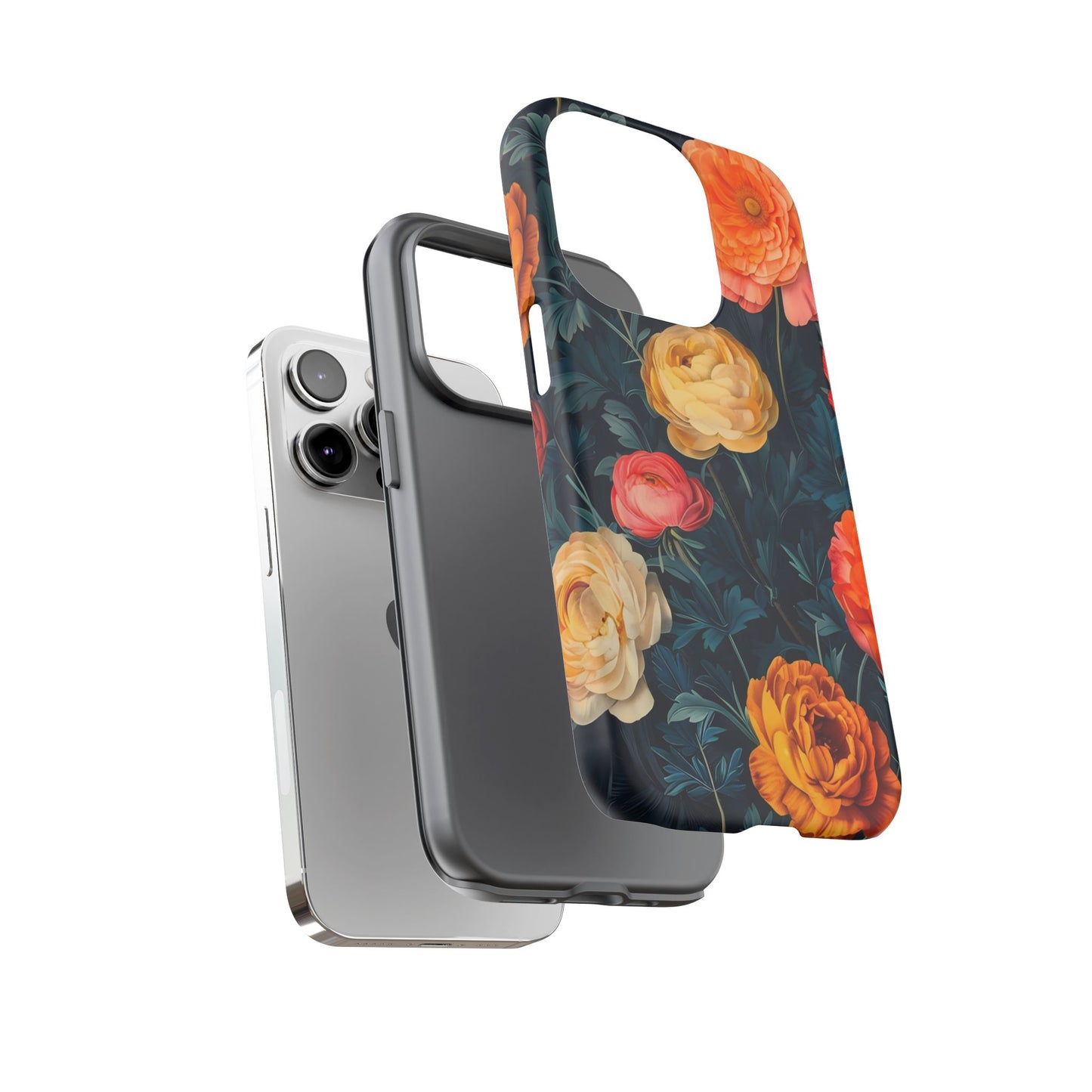 Floral Phone Case - Tough Cases, Stylish Protection, Gift for Flower Lovers, Customizable Cover, Floral Design Mobile Accessory